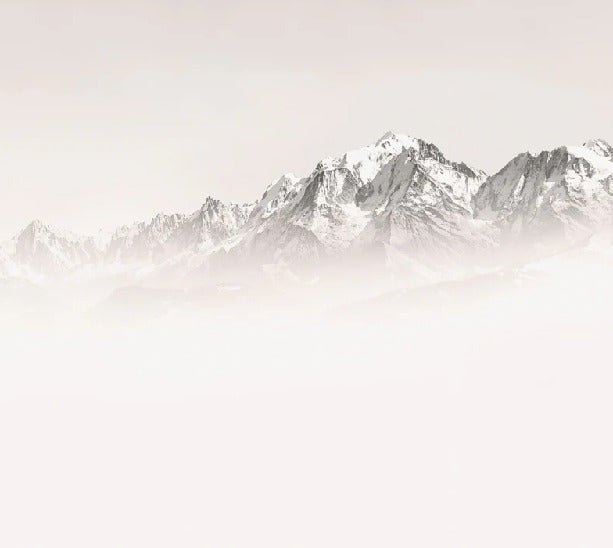 Carta da parati del Monte Bianco, mattina nebbiosa
