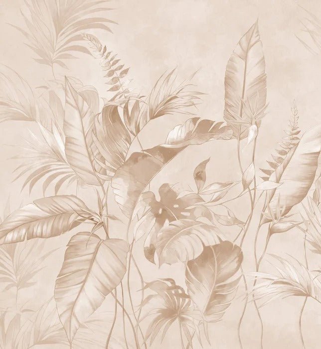 Elegante carta da parati della giungla polverosa