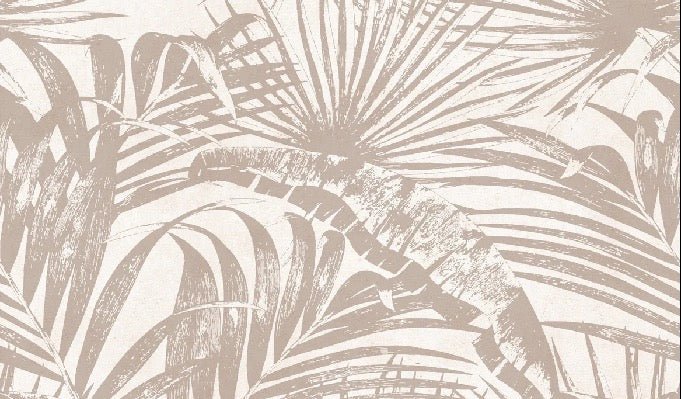Carta da parati monocromatica con foglie di giungla