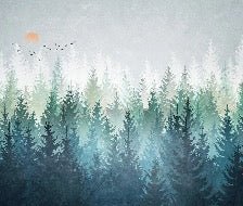 Carta da parati astratta della foresta canadese