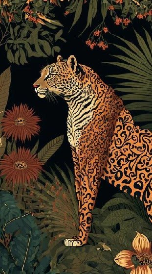 Carta da parati tigre esotica