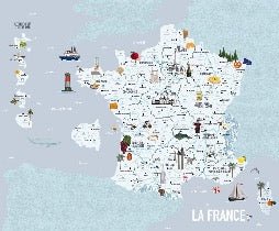 Carta da parati blu della Francia per bambini