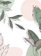 Papier peint panoramique végétal graphique vert, XXL, tendance