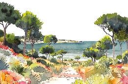 Carta da parati panoramica estiva