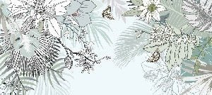 Papier peint wc tendance nature plante vert d'eau, XXL, tendance