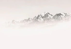 Carta da parati del Monte Bianco, mattina nebbiosa