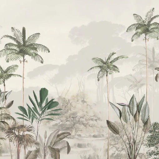 Carta da parati panoramica della giungla Green Eden