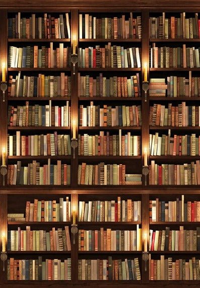 Carta da parati trompe l'oeil Authentique Bibliothèque