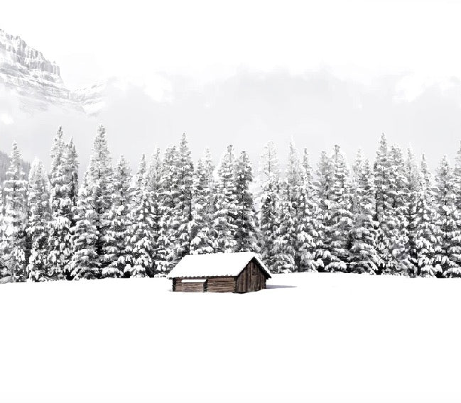 Carta da parati panoramica per chalet di montagna