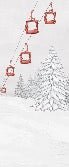 Papier peint montagne télécabine rouge, XXL, tendance
