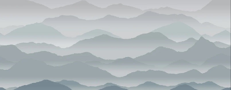 Papier peint panoramique cimes mist, XXL, tendance