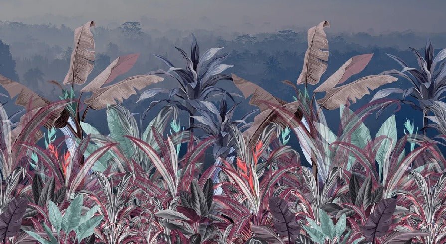 Carta da parati botanica panoramica