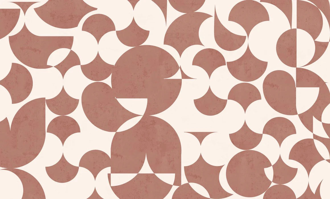 Papier peint rétro forme graphique terra