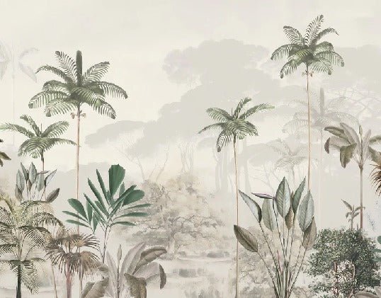 Carta da parati panoramica della giungla Green Eden