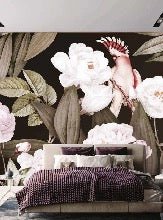 Papier peint panoramique tropical & cacatoès, XXL, tendance