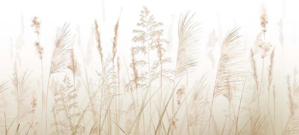 Carta da parati con fiori di campo di grano