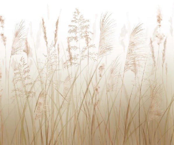 Carta da parati con fiori di campo di grano