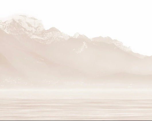 Papier peint Annecy et son lac paisible beige, XXL, tendance