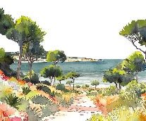 Carta da parati panoramica estiva