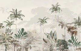 Carta da parati panoramica della giungla Green Eden