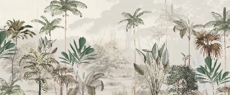 Carta da parati panoramica della giungla Green Eden