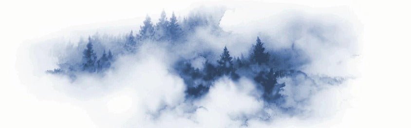 Papier peint brume des Cimes bleu, XXL, tendance