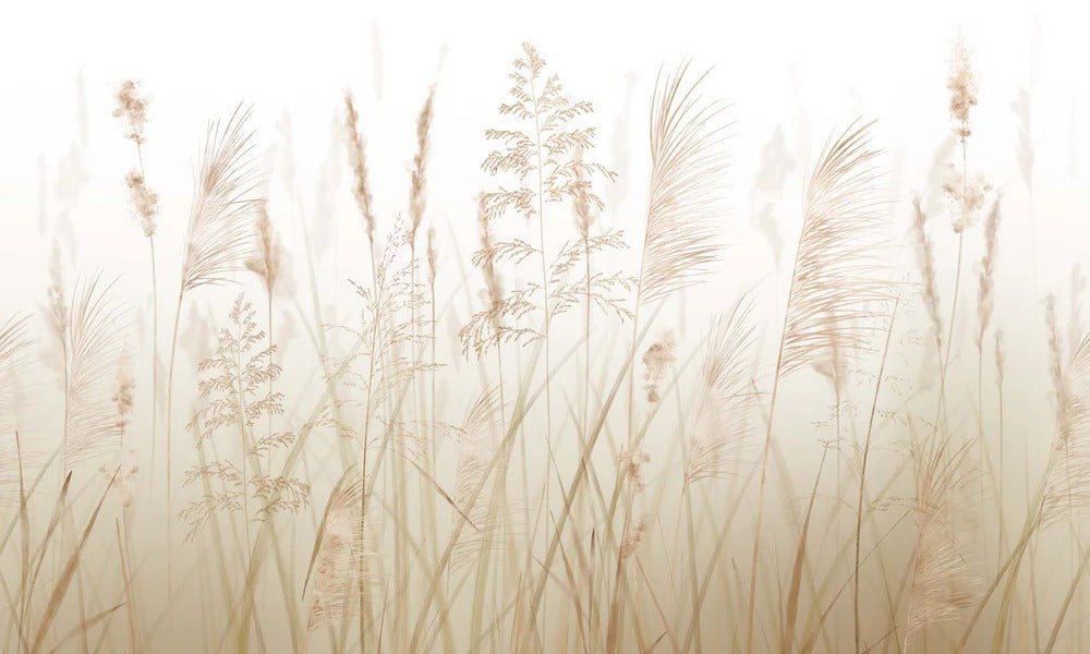 Carta da parati con fiori di campo di grano