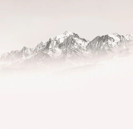 Carta da parati del Monte Bianco, mattina nebbiosa