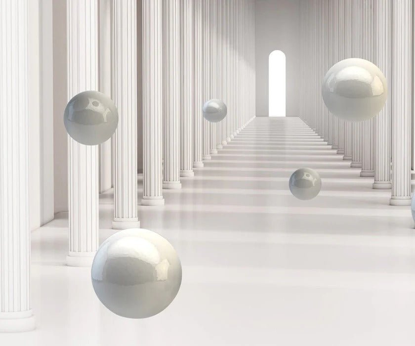 Papier peint 3D trompe œil colonne romaine, XXL, tendance