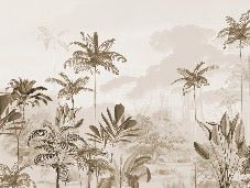Papier peint panoramique jungle eden sépia, XXL, tendance