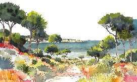 Carta da parati panoramica estiva
