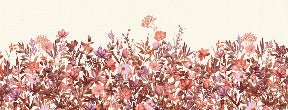Carta da parati con fiori a pennello