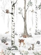 Papier peint animaux printemps forêt