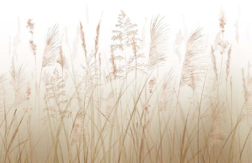 Carta da parati con fiori di campo di grano