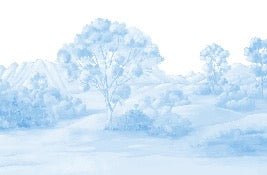 Carta da parati con paesaggio poetico blu