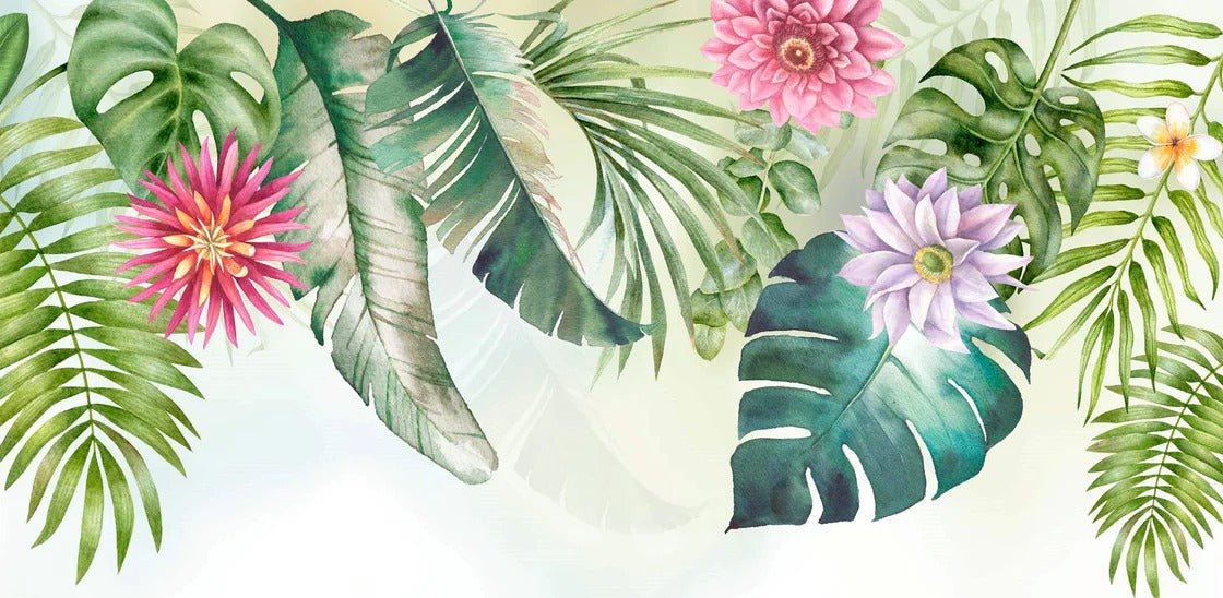 Carta da parati panoramica botanica