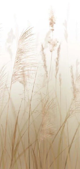 Carta da parati con fiori di campo di grano