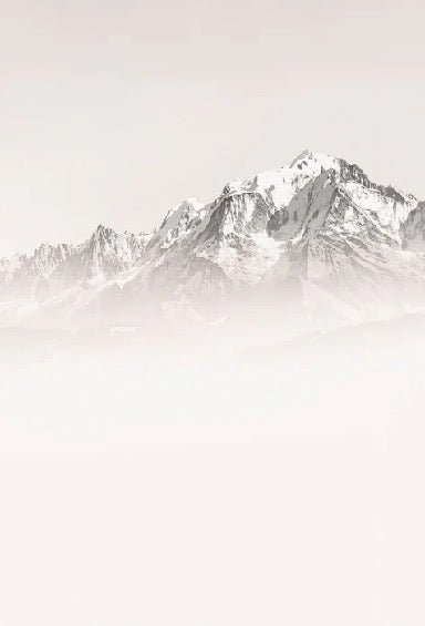 Carta da parati del Monte Bianco, mattina nebbiosa