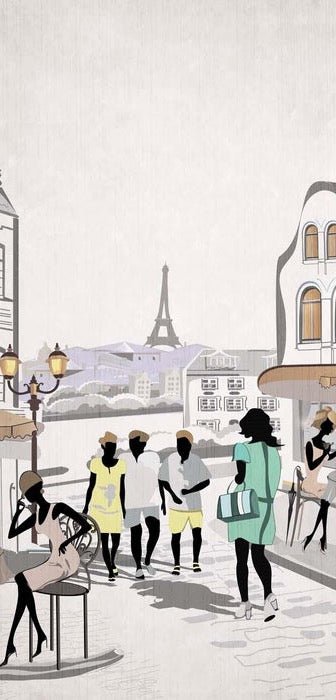 Carta da parati francese Paris café en terrasse