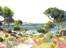 Carta da parati panoramica estiva