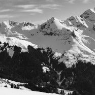 Carta da parati Aravis in bianco e nero