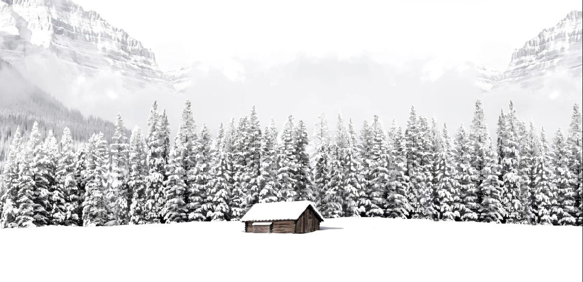 Carta da parati panoramica per chalet di montagna