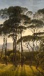 Carta da parati con paesaggio storico italiano