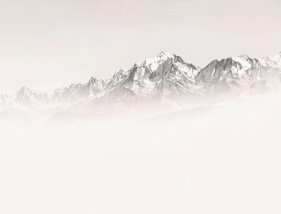 Carta da parati del Monte Bianco, mattina nebbiosa
