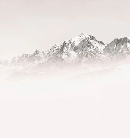 Carta da parati del Monte Bianco, mattina nebbiosa