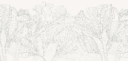 Carta da parati panoramica Valzer di fiori in bianco e grigio