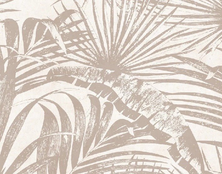 Carta da parati monocromatica con foglie di giungla