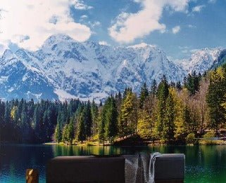 Carta da parati panoramica Lago di montagna in Alta Savoia