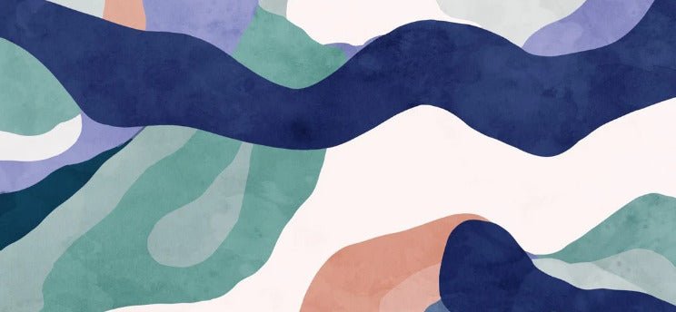 Papier peint abstrait ondulation, XXL, tendance