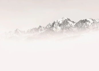 Carta da parati del Monte Bianco, mattina nebbiosa